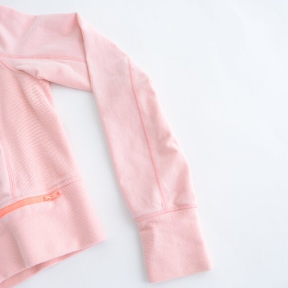 Lululemon Rejuvenate Pink Hoodie Zip Up Mockneck Casual Bleached Coral Sweater 8 - Picture 5 of 12